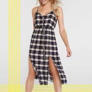 NWT HAYDEN Los Angeles plaid midi dress size S